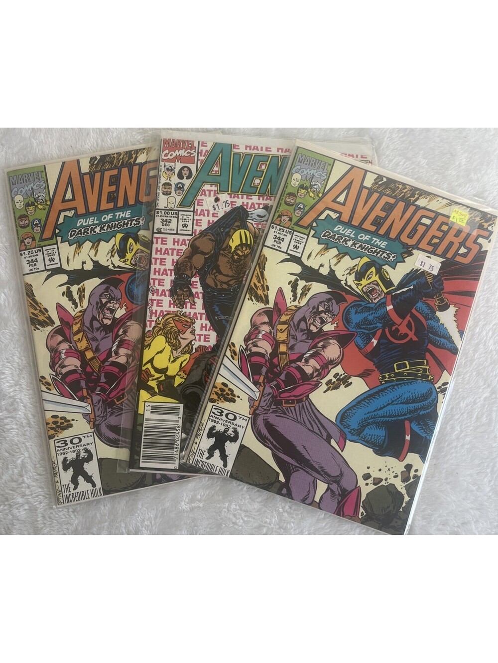 CLASSIC VINTAGE 90s Marvel Avengers Comic Book Bundle Lot of 3